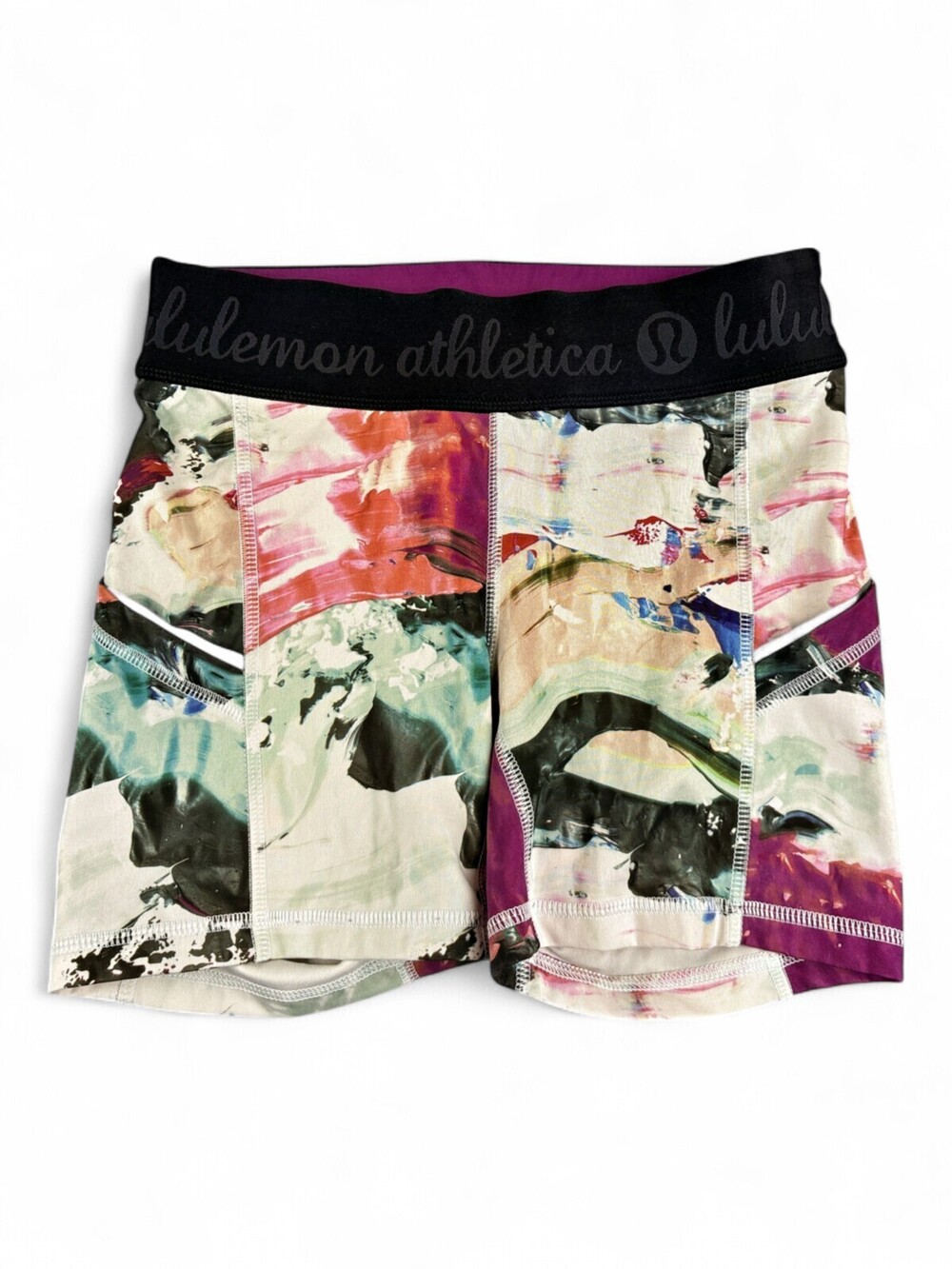 Lululemon Athletica Printed Bike Shorts Sz 2
